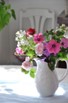 A simply elegant spring arrangement in a pitcher
